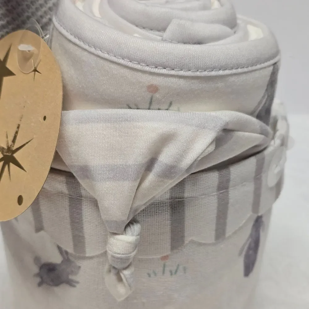 Cupcakes & Cashmere Bunny Rabbit Gift Set Blanket Basket Toy Hat Booties NWT
